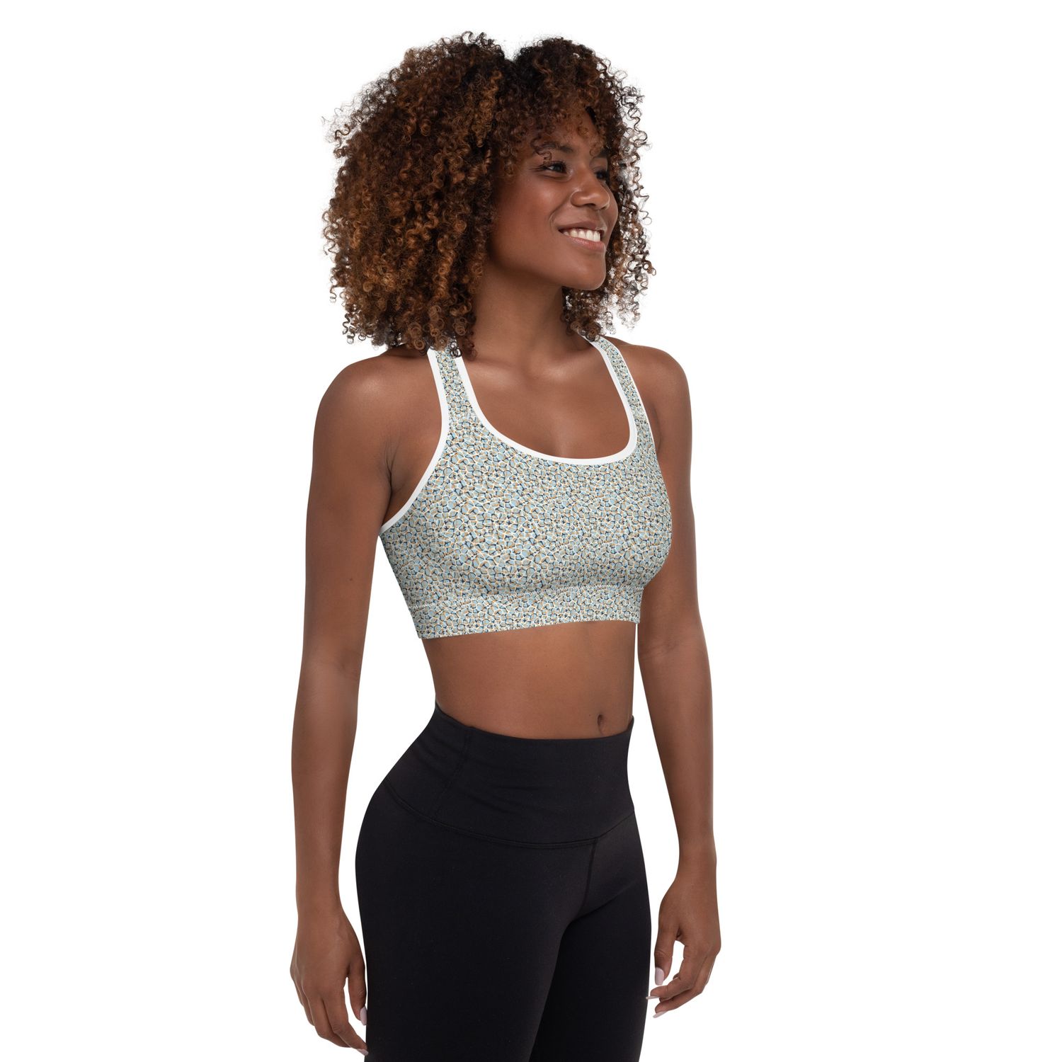 Geometric  Abstract Padded Sports Bra