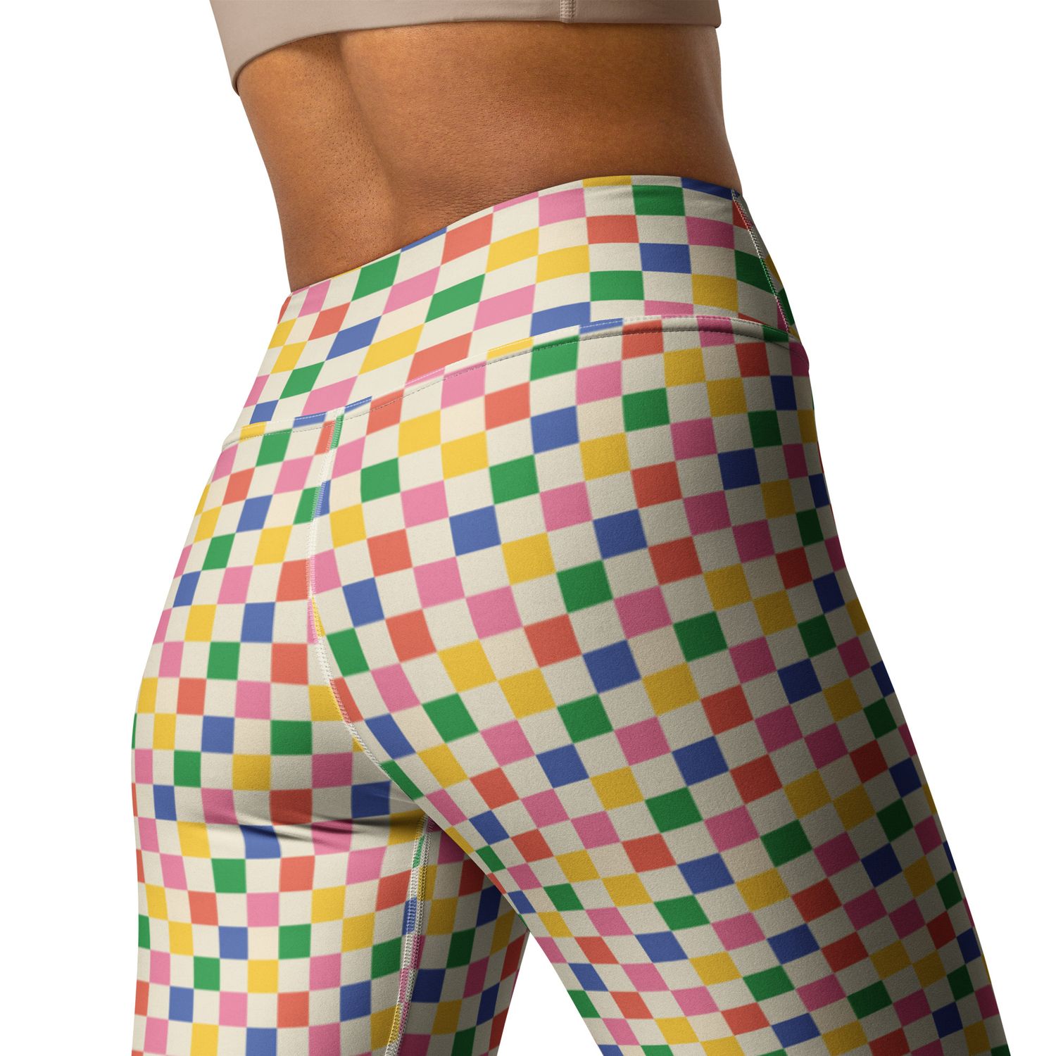 Colorful Checkers Yoga Leggings