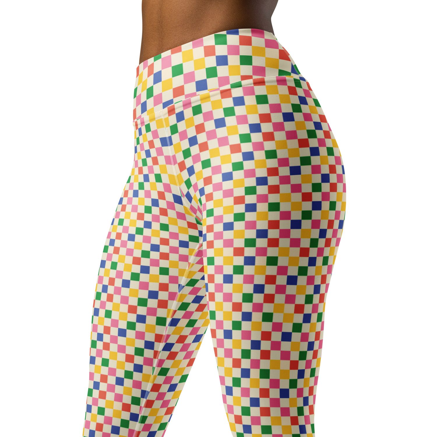 Colorful Checkers Yoga Leggings