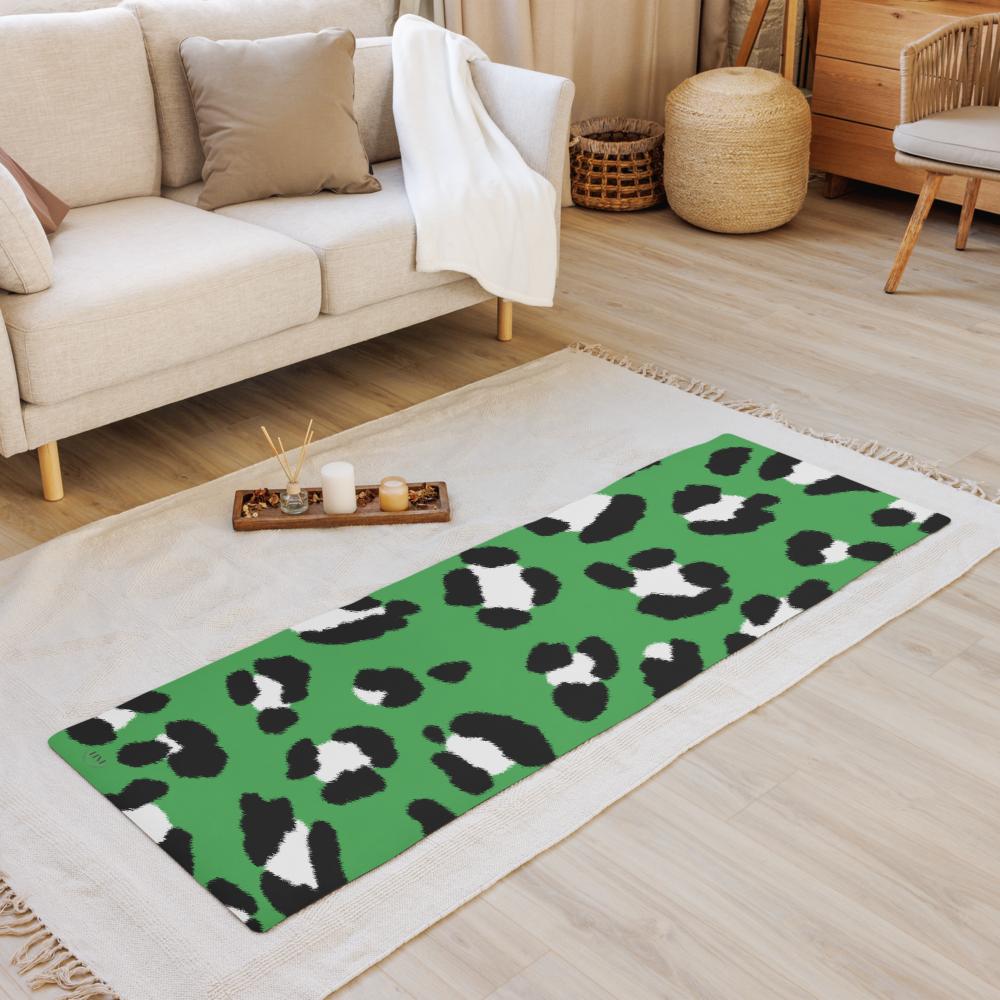 Animal Green Print Yoga Mat