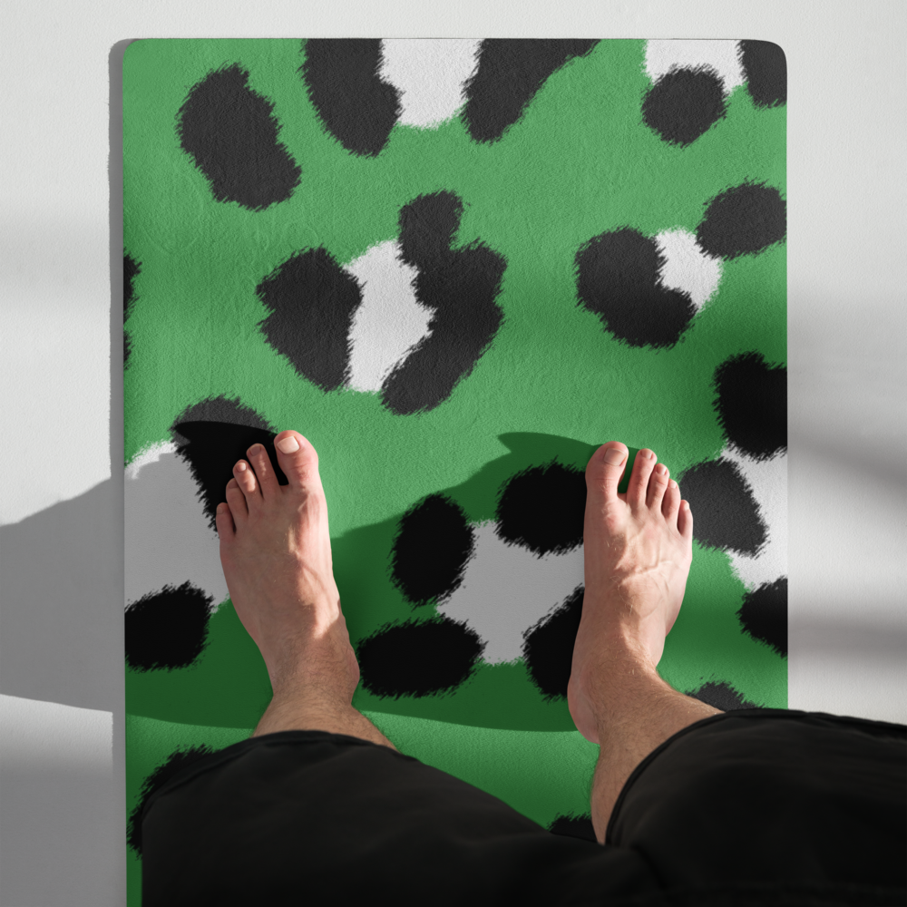 Animal Green Print Yoga Mat