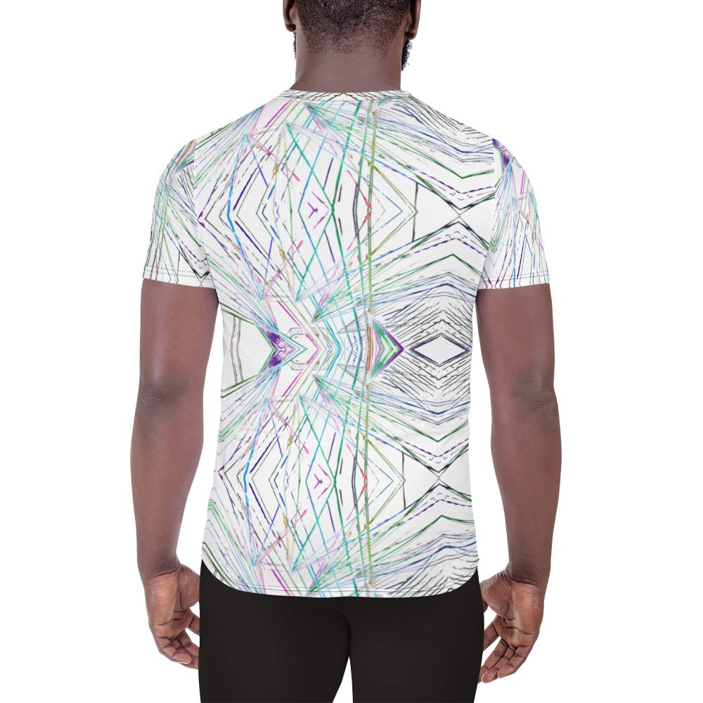 Athletic -Geometric All-Over Print Men&#39;s Sport T-Shirt