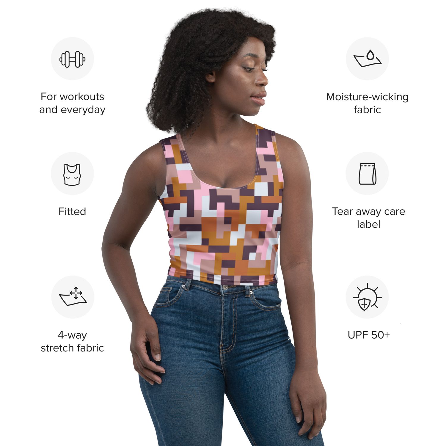 12 Lego Print Crop Top