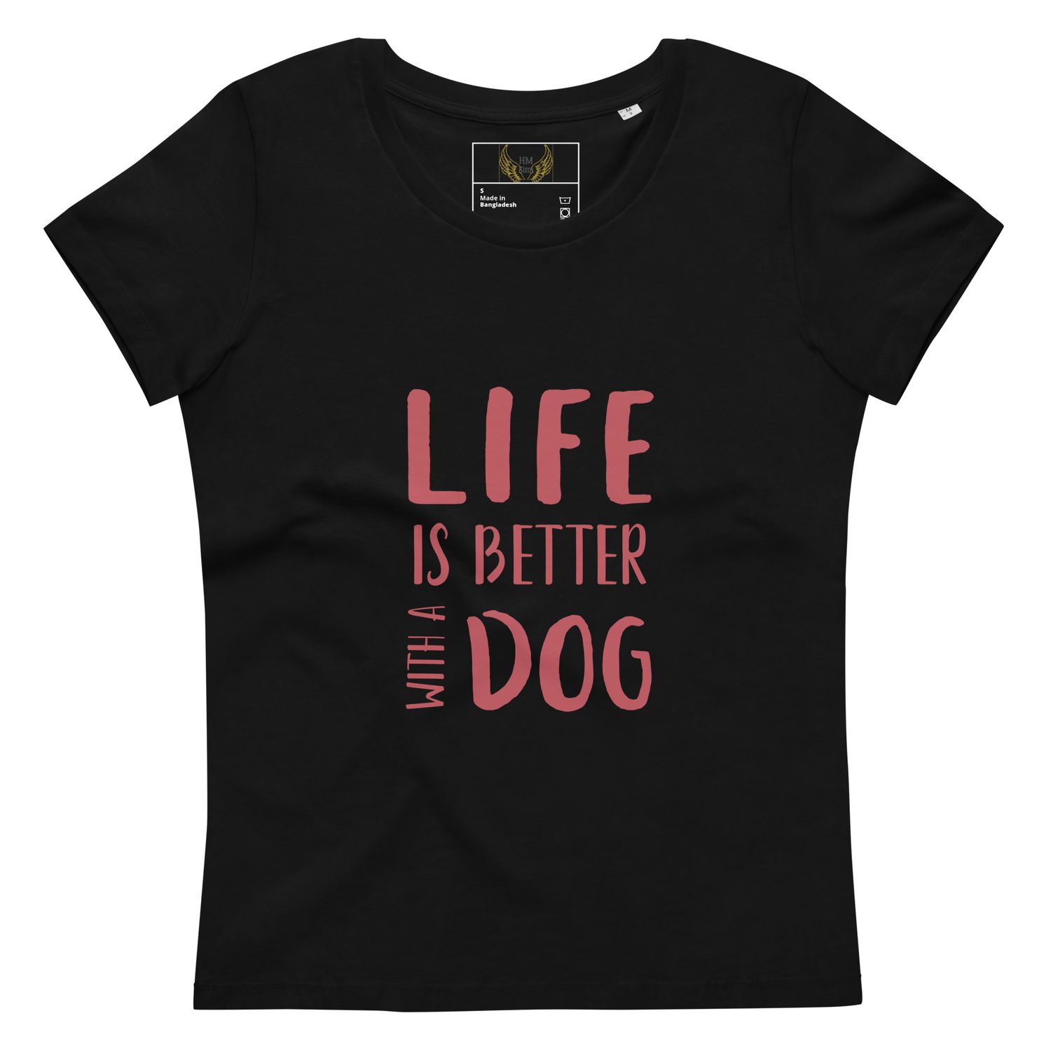 Double Dose of Love - Dogs and Cats Women&#39;s Fitted Eco- Tee