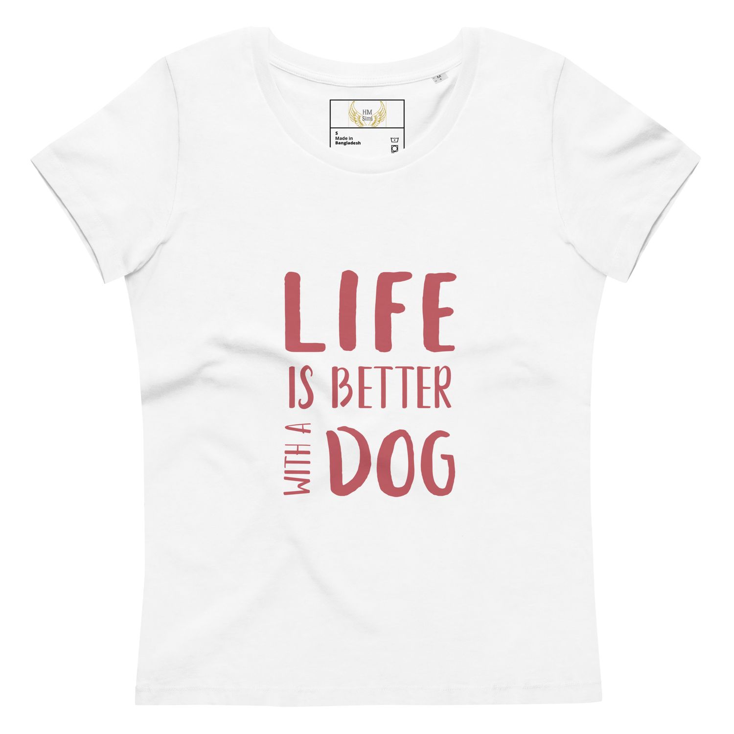 Double Dose of Love - Dogs and Cats Women&#39;s Fitted Eco- Tee