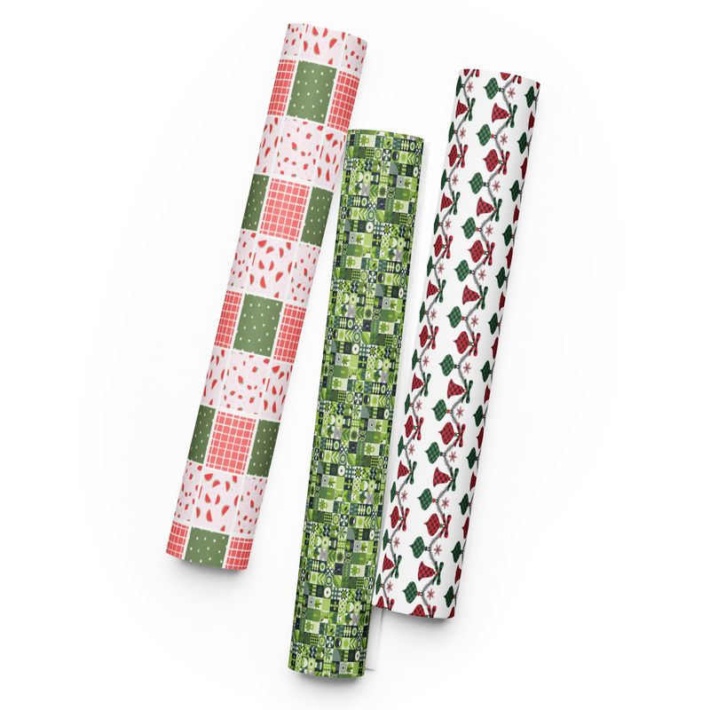 Three Premium Wrapping Paper Sheets