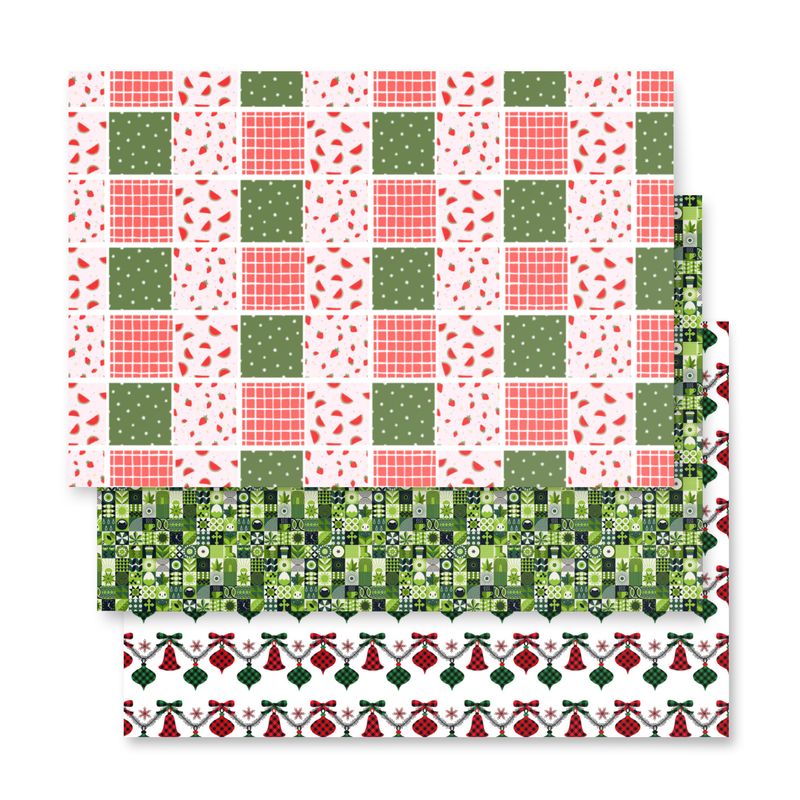 Three Premium Wrapping Paper Sheets