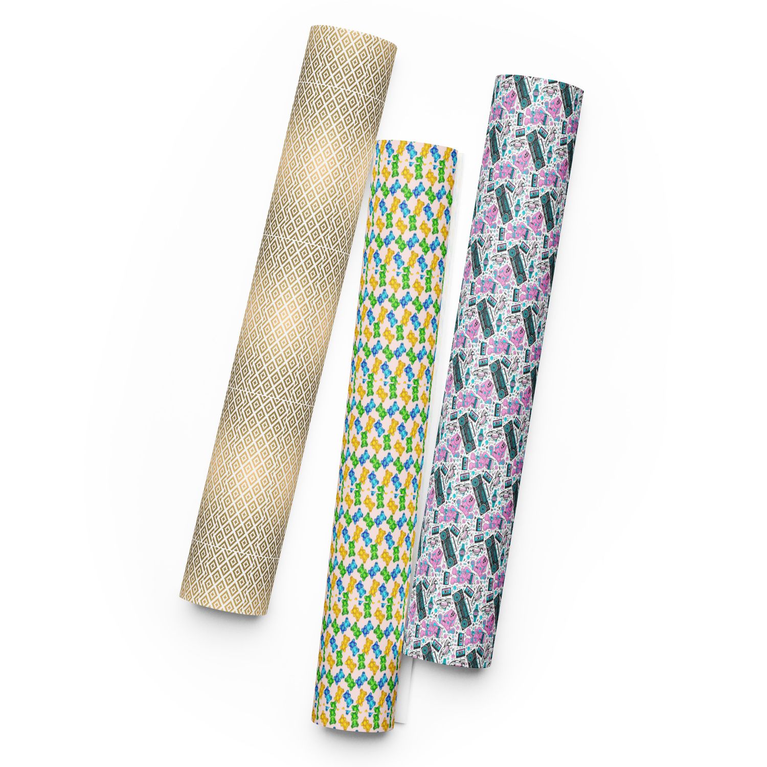 Three Premium Wrapping Paper Sheets