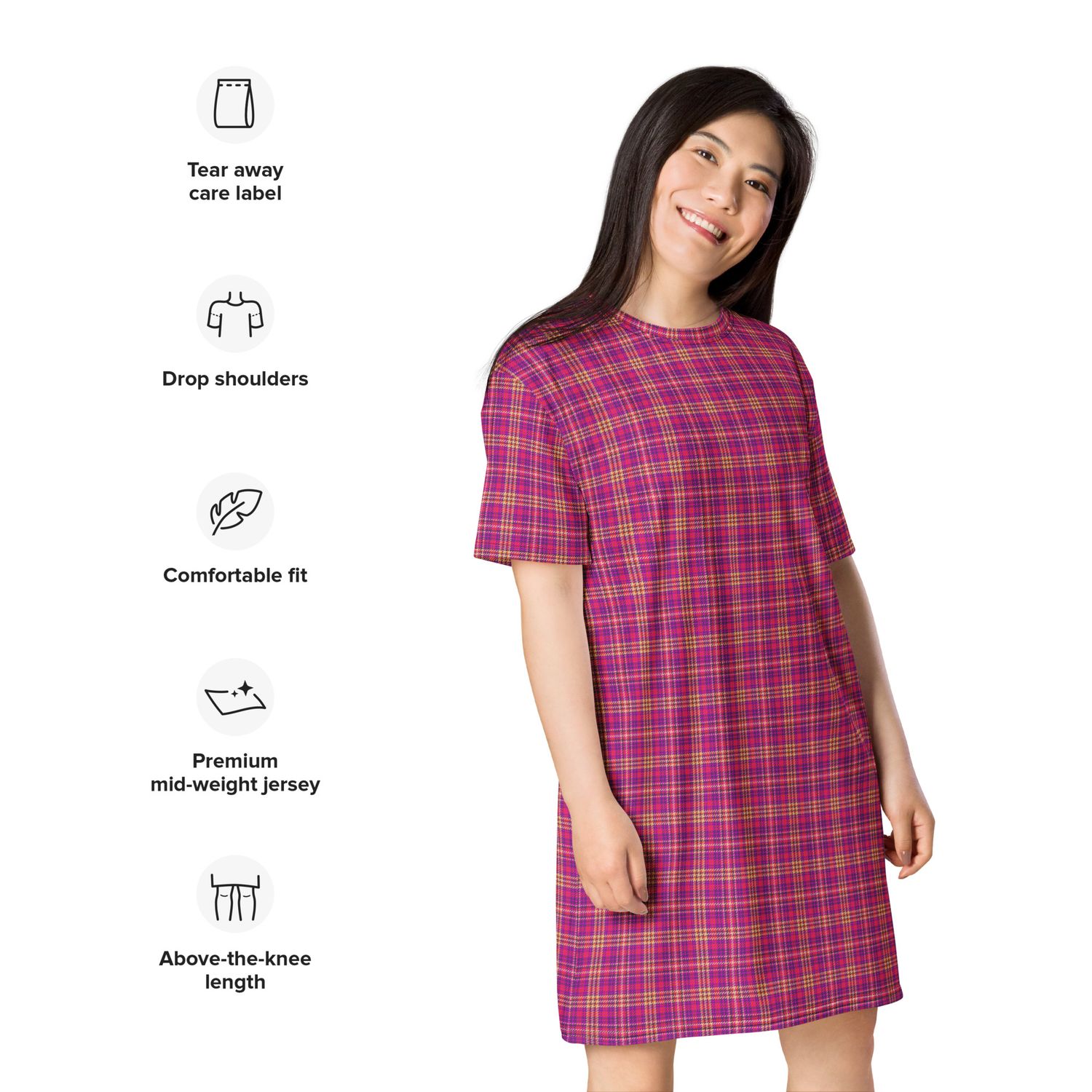 Plaid T-Shirt Dress