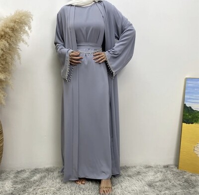 Two pieces V neck Turkish dress