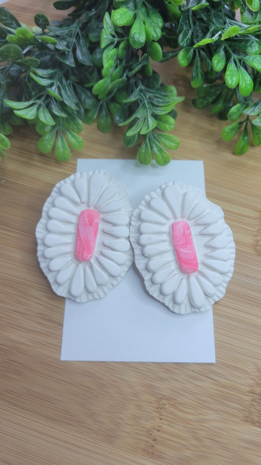 Pink and White (XL) Squash Blossom
