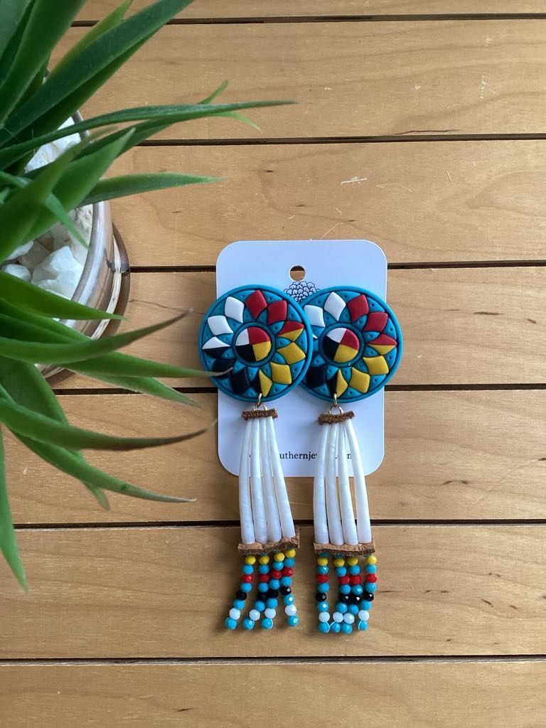 Turquoise Pinecone Medicine Wheel