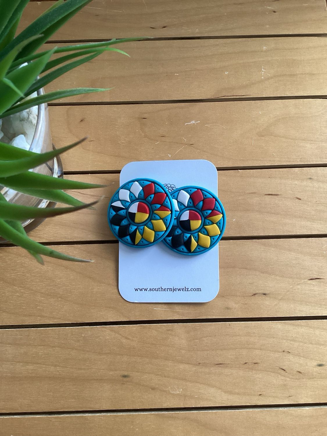 Turquoise Pinecone Medicine Wheel