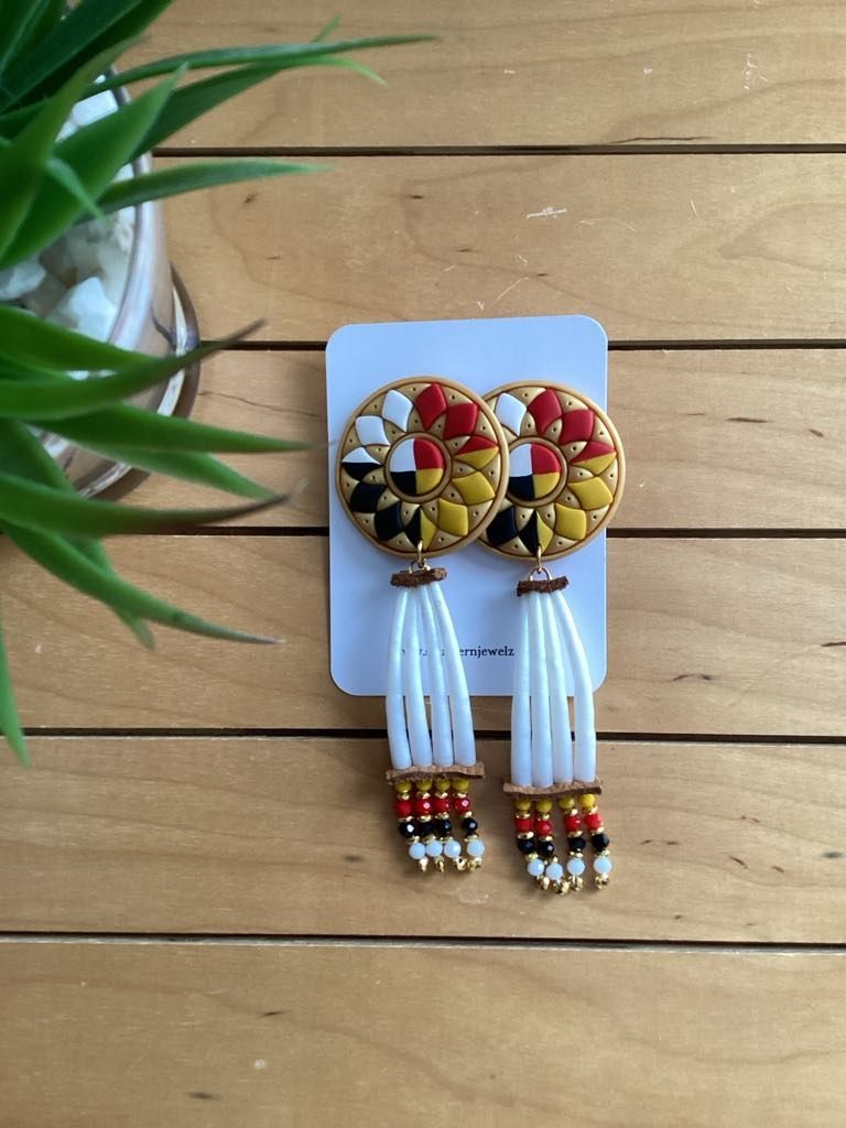 Gold Pinecone Medicine Wheel