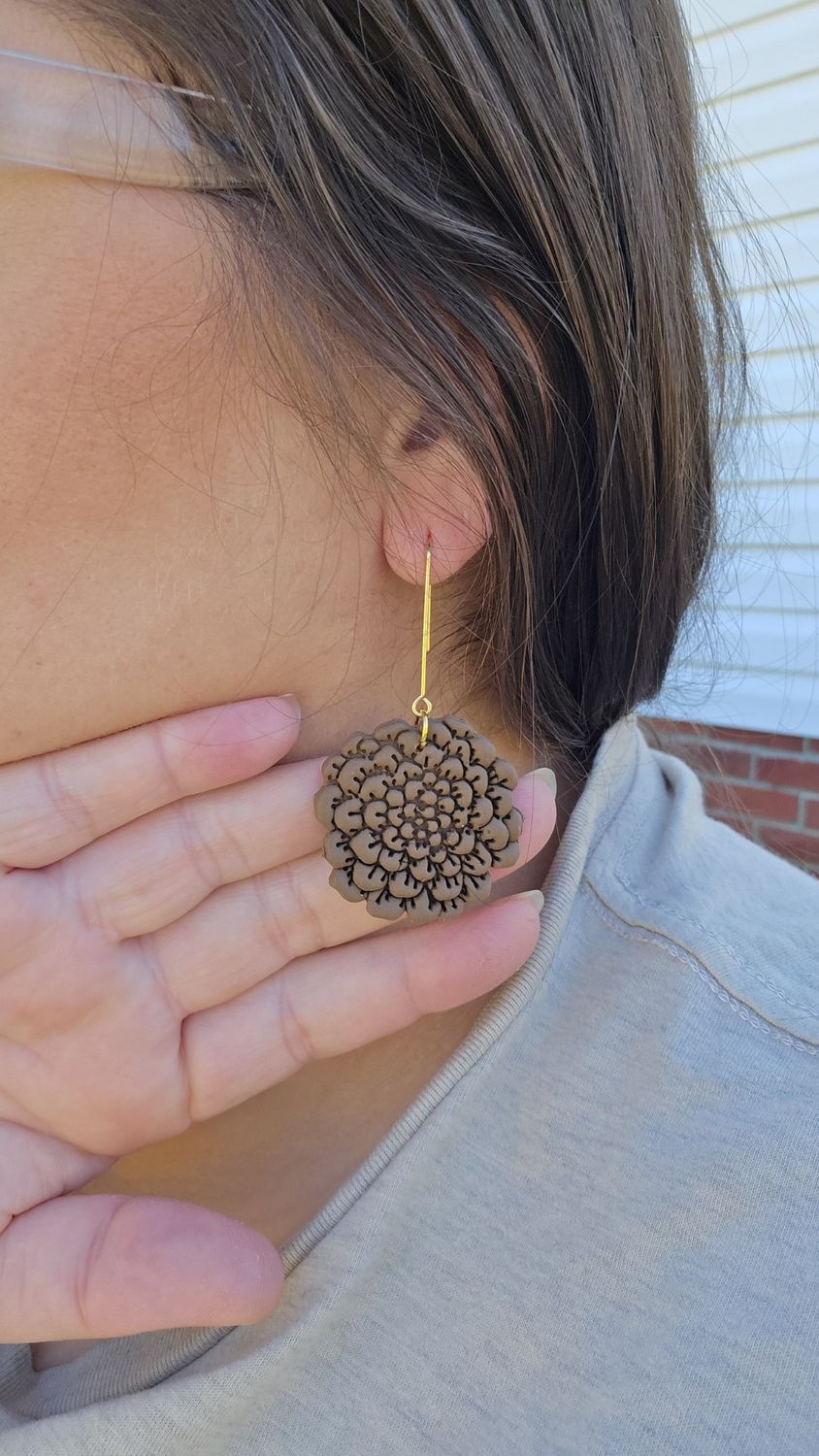 Small Pinecone on Gold hooks