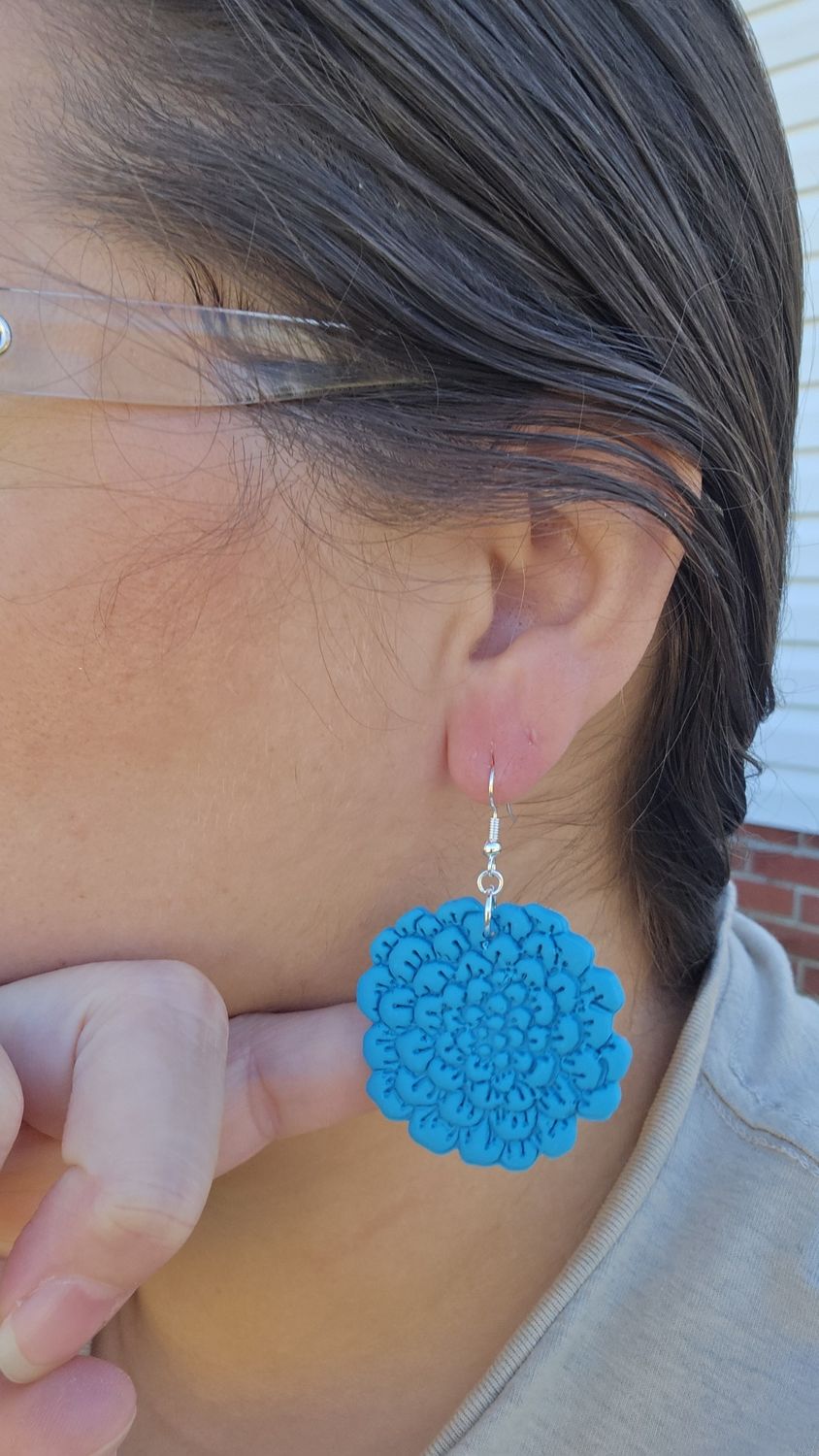 Medium Pinecone on silver hooks