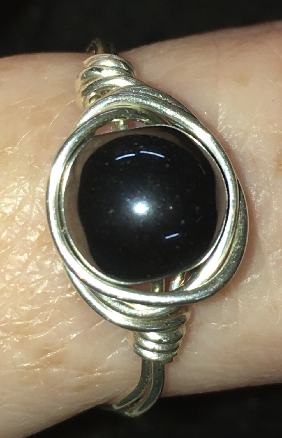 Sterling and Hematite Ring