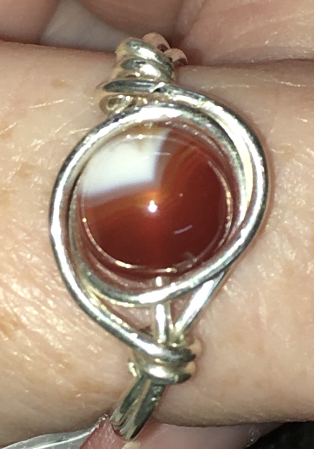 Sterling and Carnelian Ring