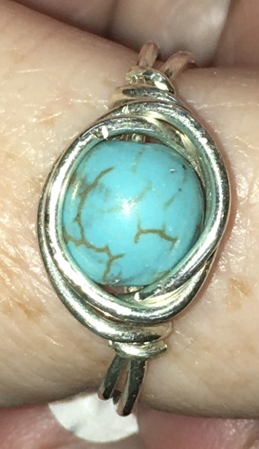 Sterling and Howlite Ring