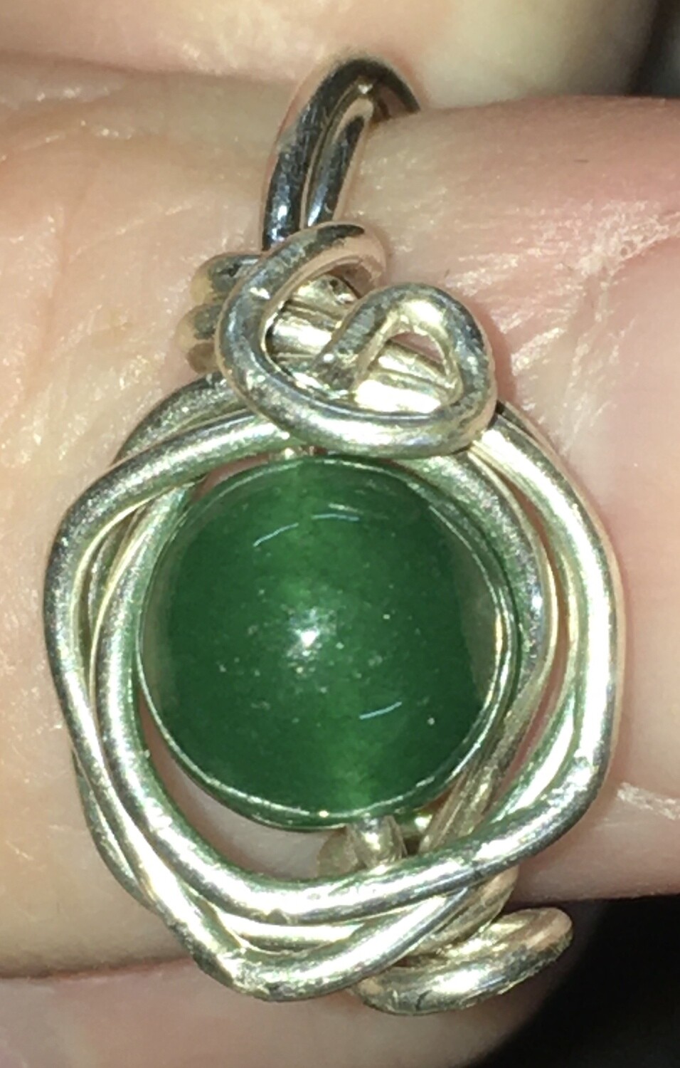 Sterling and Green Aventurine Ring