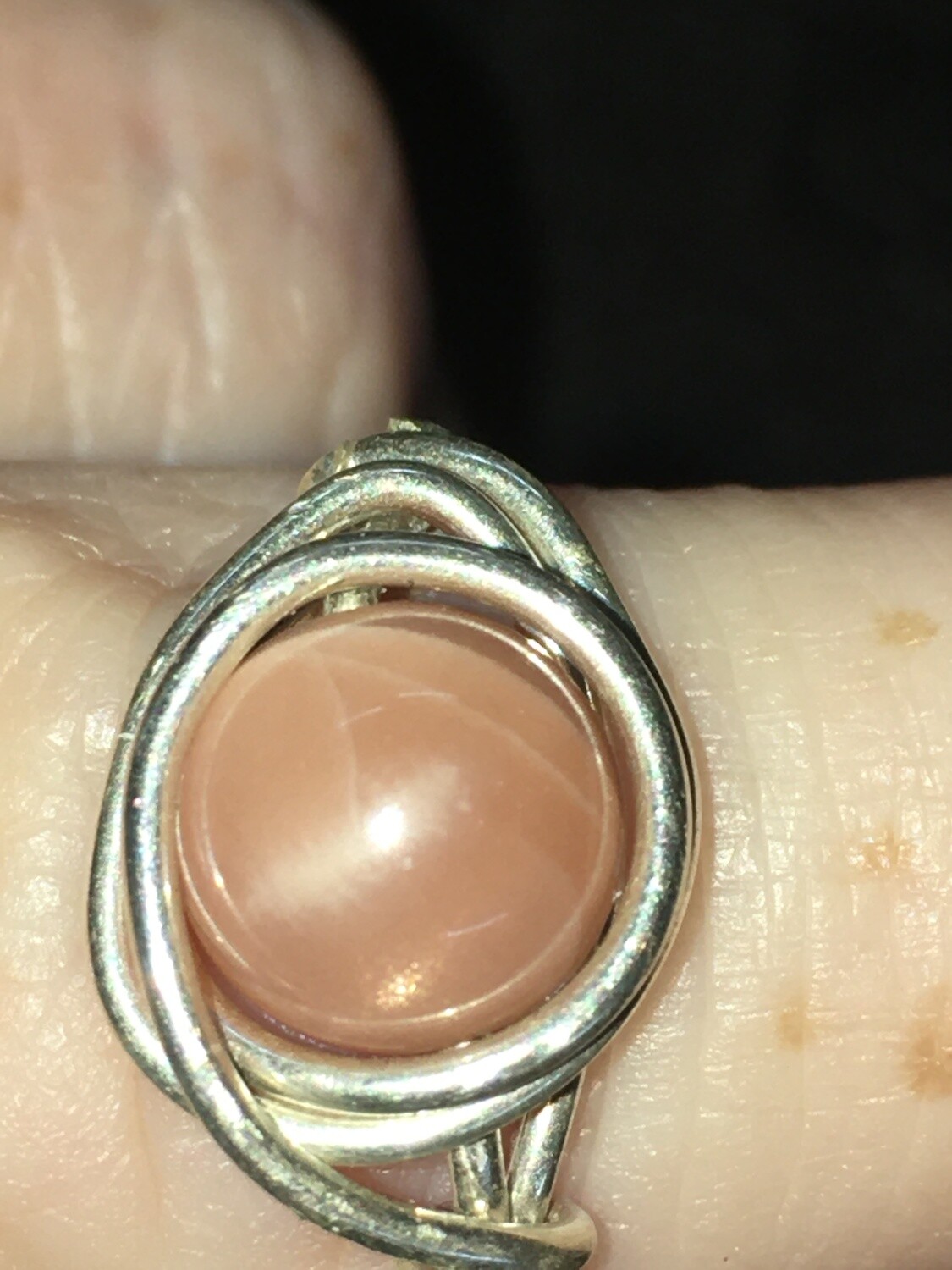 Sterling Sunstone Ring