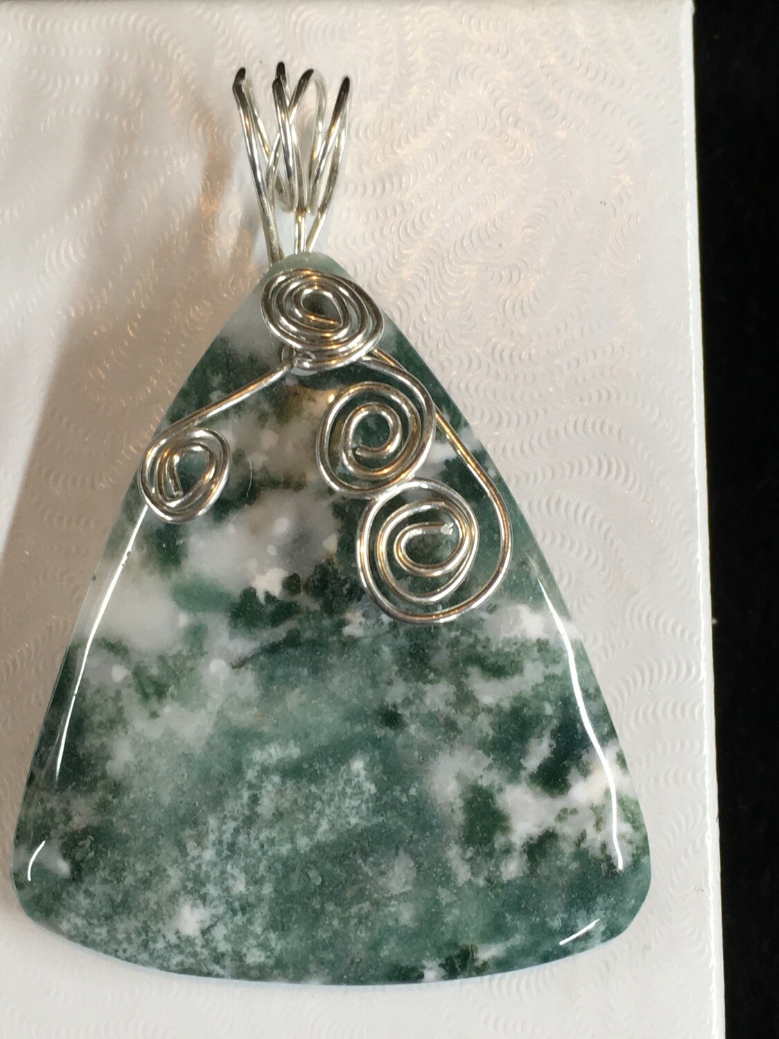 Tree Agate Pyramid Pendant