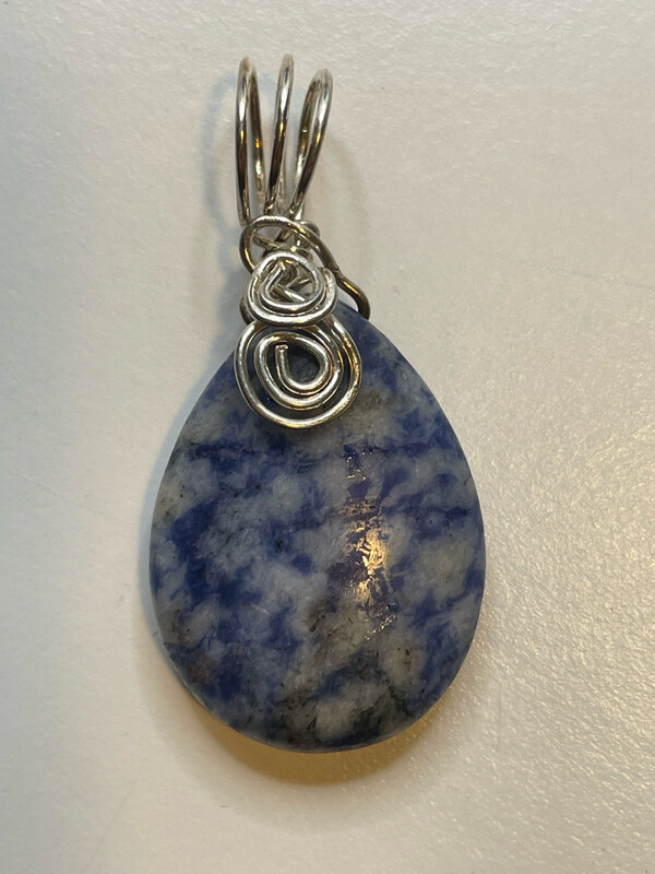 Sodalite &amp; .925 Sterling Silver Pendant