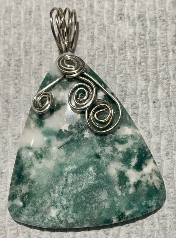 TREE AGATE IN .915 Sterling