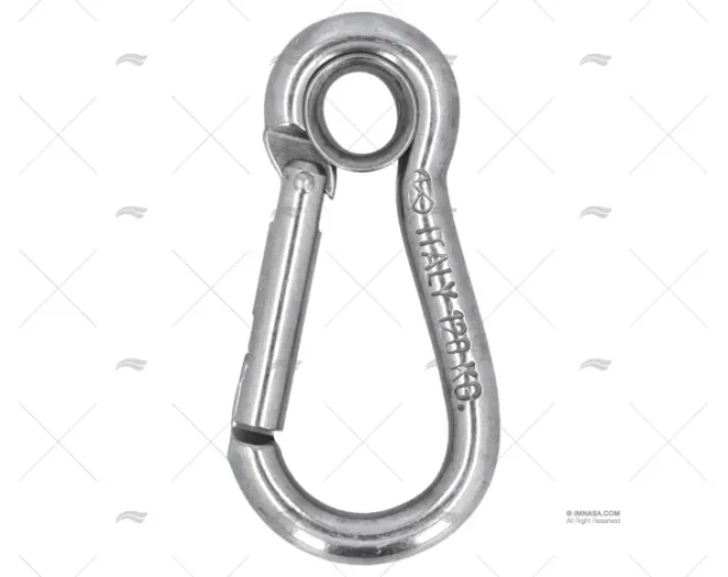 MOUSQUETON INOX A OEIL 316 6X60