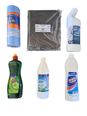 Household Detergent Combo  + Heavy Duty Refuse Black Bags + All Purpose Wipes