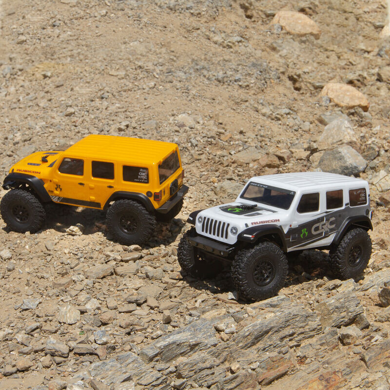 1/24 SCX24 2019 Jeep Wrangler JLU CRC 4WD Rock Crawler Brushed RTR in White or Yellow