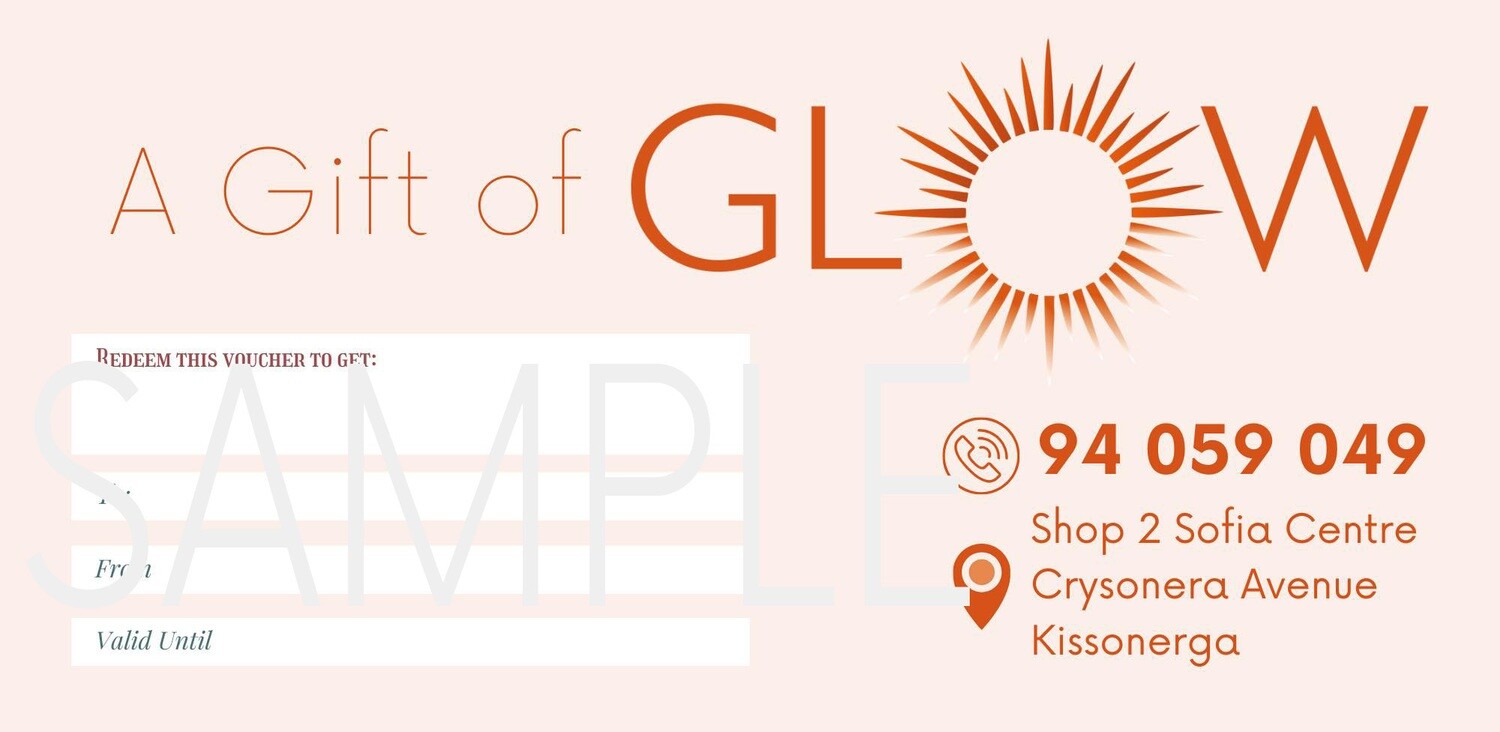 Gift card for products and sunbed sessions