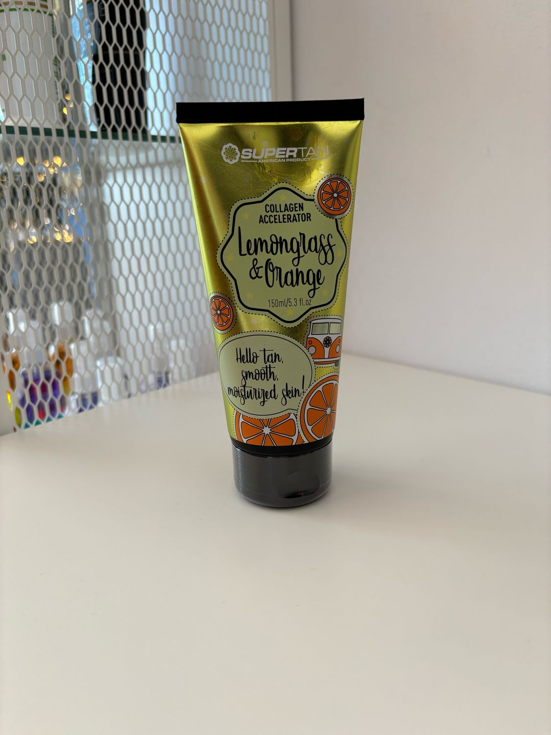Supertan Lemongrass &amp; Orange collagen accelerator sunbed tanning lotion cream