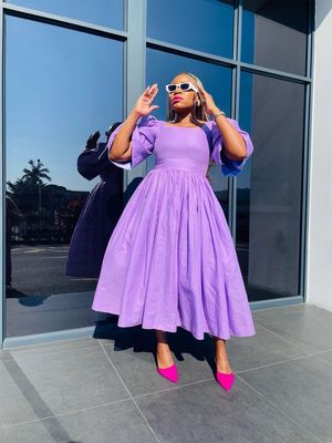 Phiwe lilac flare dress