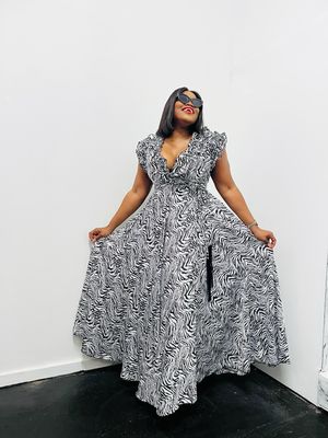 Thobeka Ruffle Wrap Dress