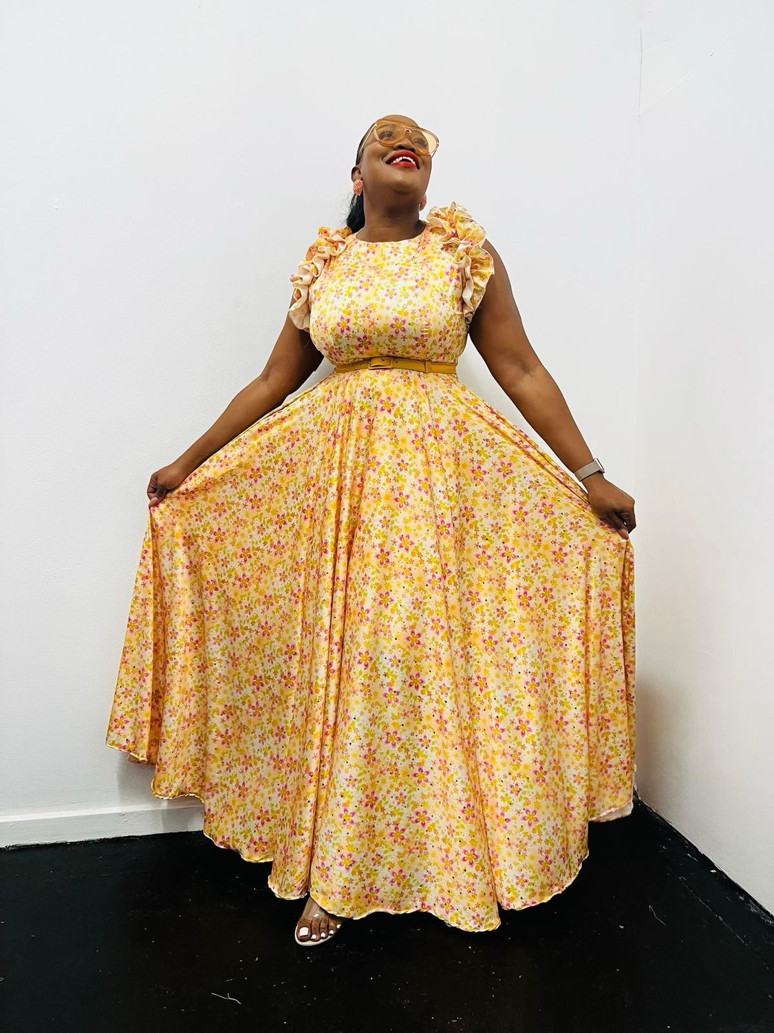 Lily Satin Maxi Dress