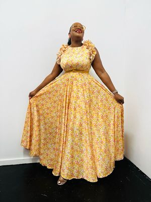 Lily Satin Maxi Dress