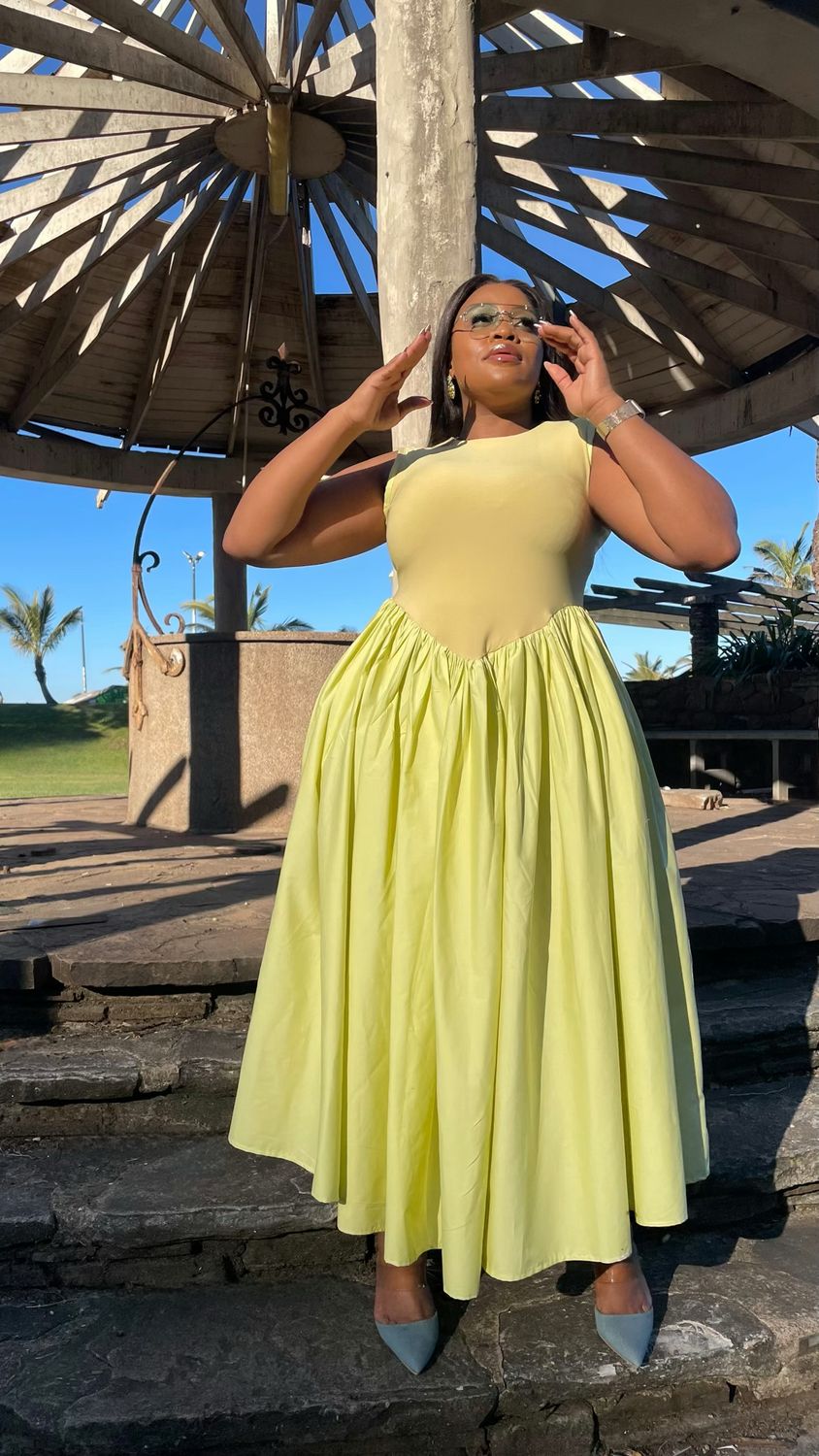Citrus Muse Cotton Dress