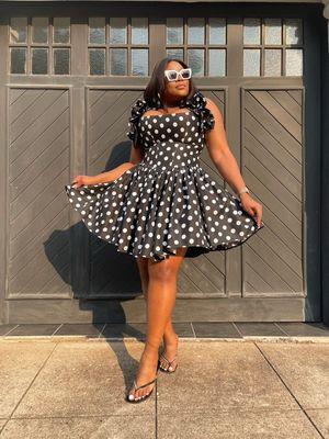 Polka Glam Mini Dress