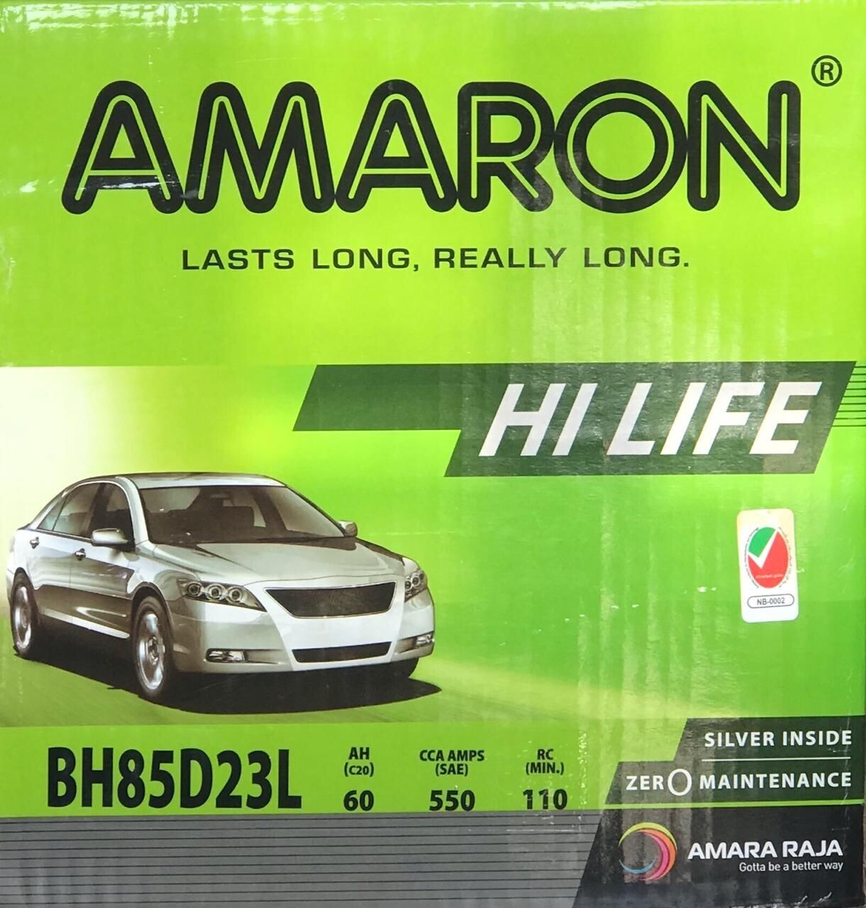 AMARON CAR BATTERY 12V 60AH 85D23LMF
