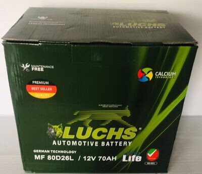 LUCHS CAR BATTERY 12V 70AH 80D26LMF