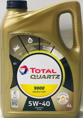 TOTAL QUARTZ 9000 5W40 ENERGY MVP ENGINE OIL 4LTR