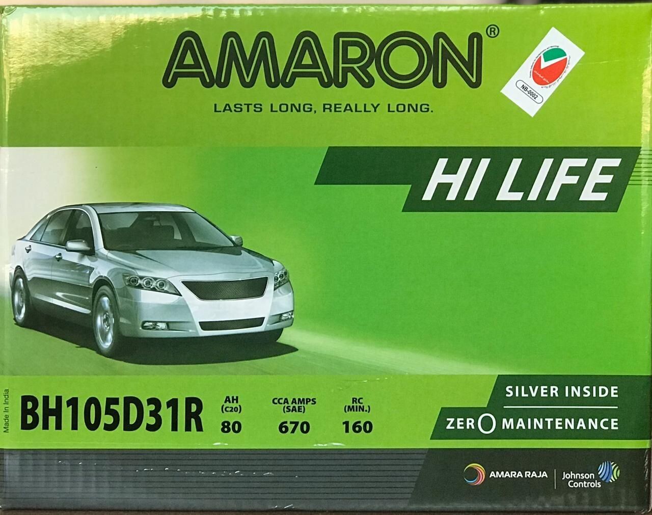 AMARON CAR BATTERY 12V 80AH 105D31RMF
