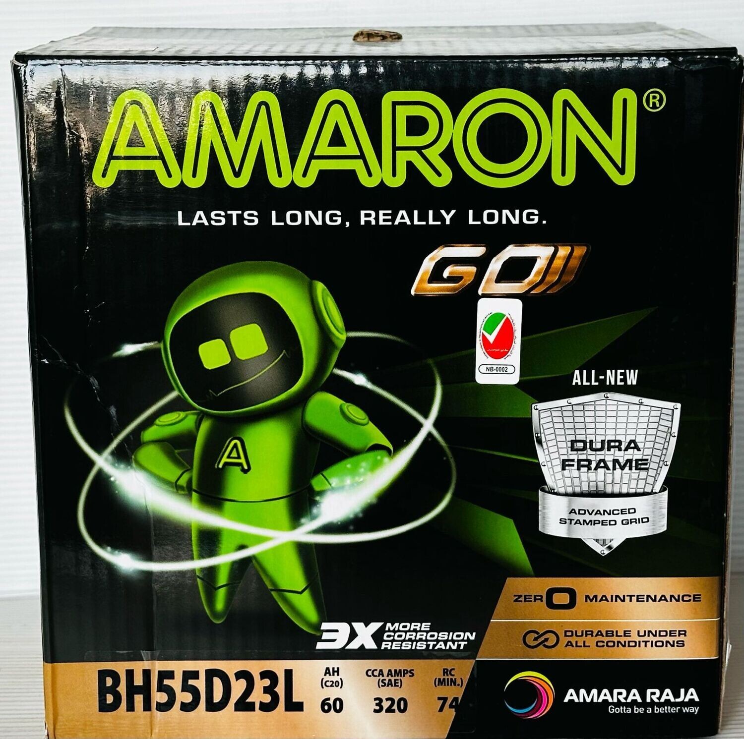 AMARON CAR BATTERY 12V 60AH 55D23L