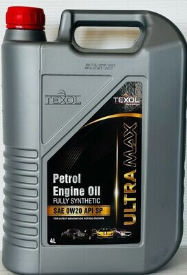 TEXOL ULTRA FULLY SYNTHETIC ENGINE OIL 0W20 4LTR