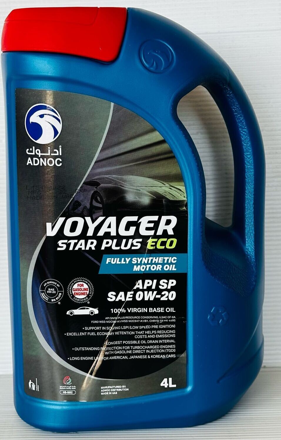 ADNOC 0W20 VOYAGER STAR PLUS ECO ENGINE OIL 4LTR