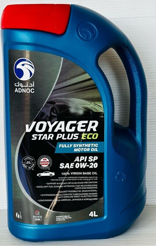 ADNOC 0W20 VOYAGER STAR PLUS ECO ENGINE OIL 4LTR