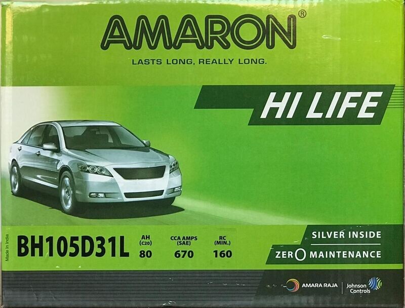 AMARON CAR BATTERY 12V 80AH 105D31L