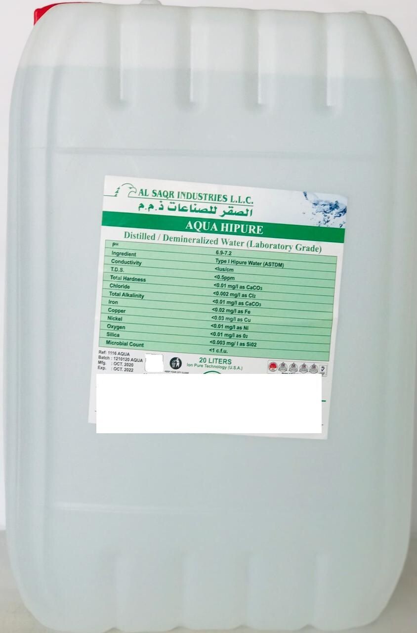AQAU LABORATORY GRADE DISTILLED WATER 20LTR