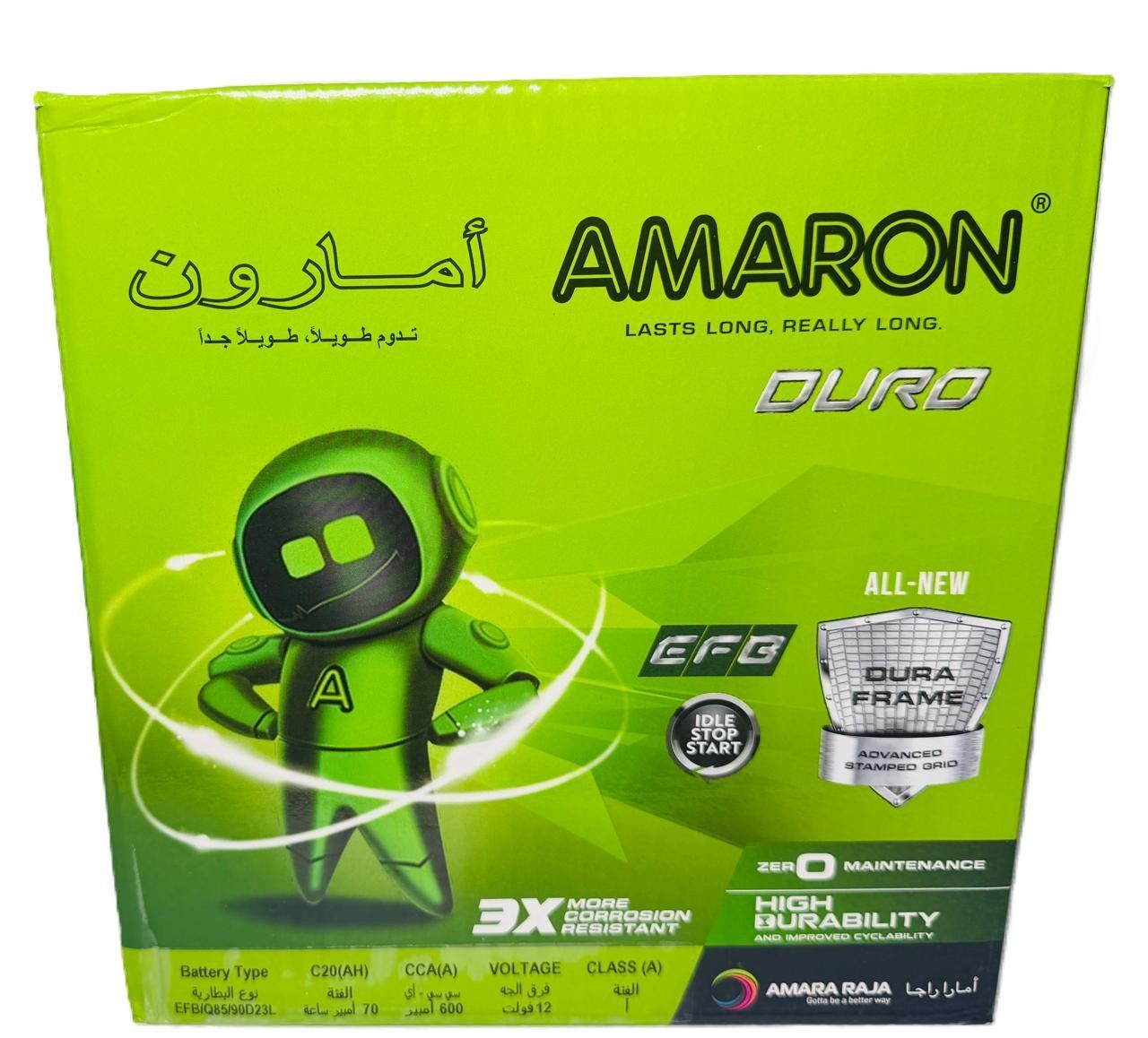 AMARON CAR BATTERY 12V 70AH 90D23L / 55D23L